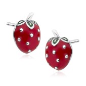 Cercei argint capsuni DiAmanti Z1747E-DIA
